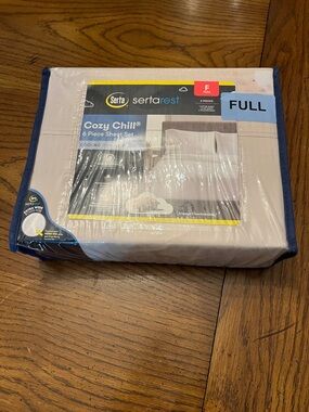 Serta Cozy Chill 6-Piece Sheet Set - Full, new